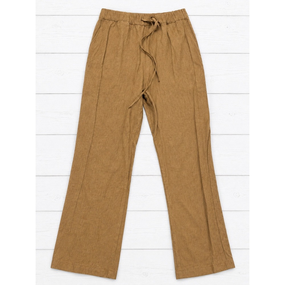 Zara Jogger Pants Brown Elastic Waist Drawstring Casual Boho Chic Neutral Small
